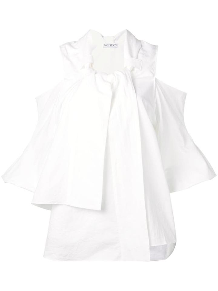 Jw Anderson Puffed-sleeve Cotton Sleeve - White