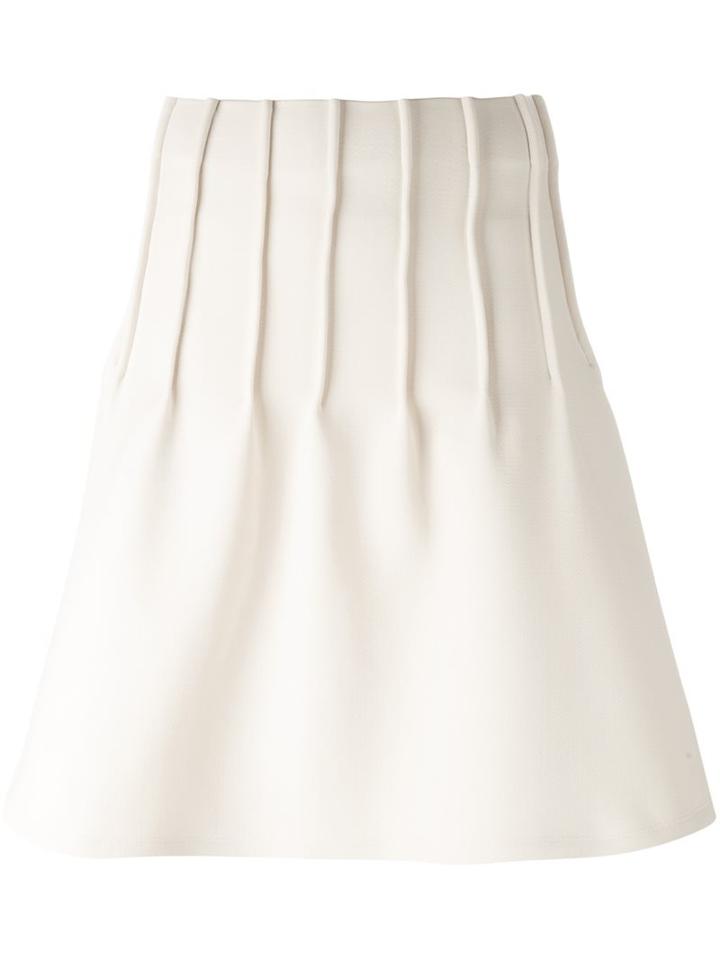 Jil Sander Navy Ribbed Detail A-line Skirt