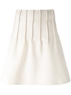 Jil Sander Navy Ribbed Detail A-line Skirt