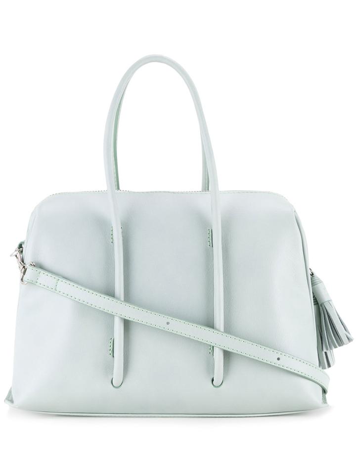 Potior - Rectangle Tote Bag - Women - Calf Leather - One Size, Green, Calf Leather