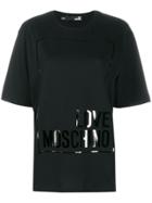 Love Moschino Crew Neck Printed T-shirt - Black