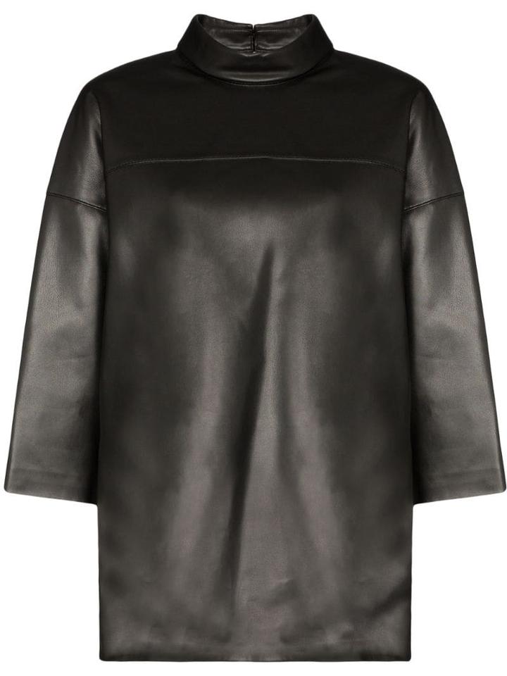 We11done Cropped Sleeve Top - Black