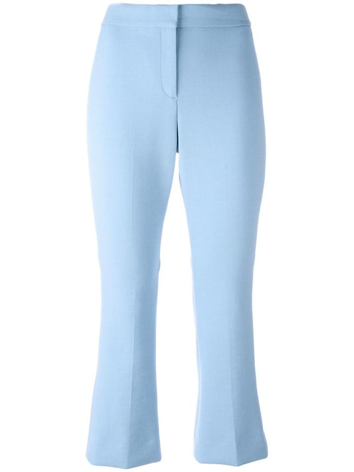 Theory Cropped Flared Trousers - Blue