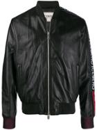 Iceberg Embroidered Logo Bomber Jacket - Black