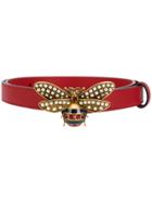 Gucci Bee Belt - Red