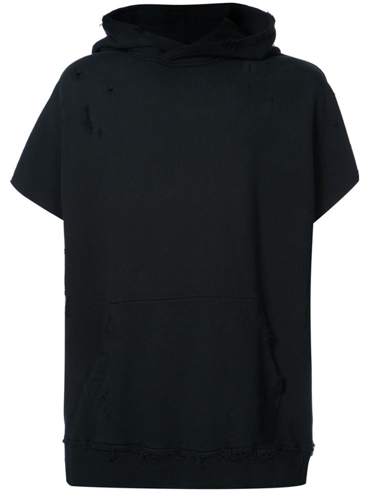 Maison Mihara Yasuhiro Short Sleeved Hoodie - Black