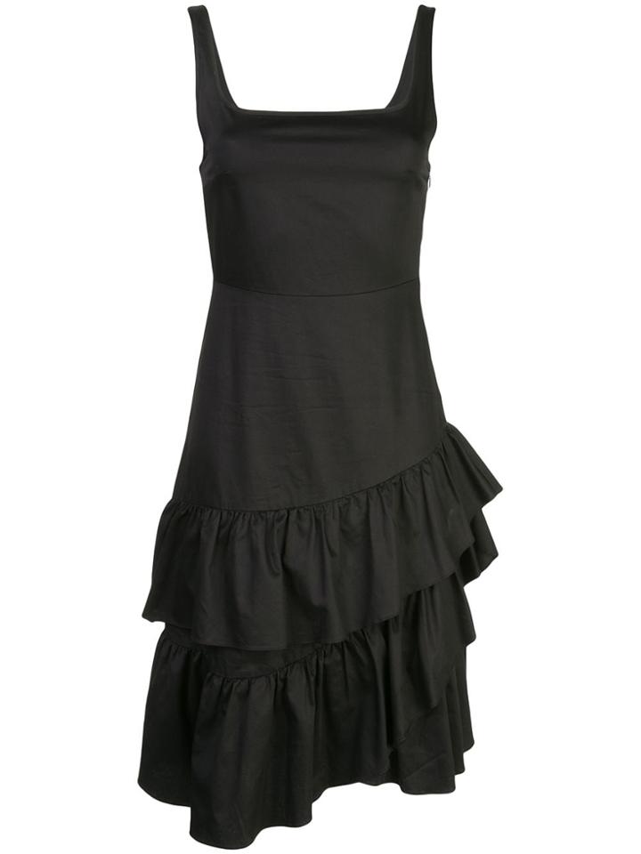 Cynthia Rowley Eva Polished Ruffle Dress - Black