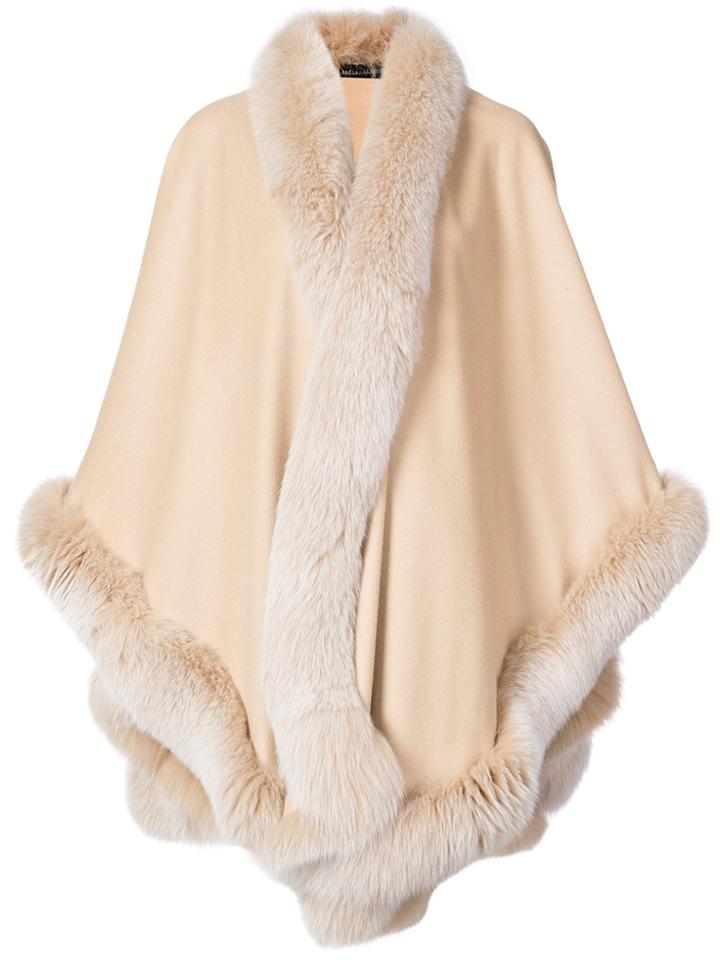 Sofia Cashmere Oversized Cape - Nude & Neutrals
