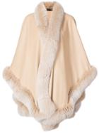 Sofia Cashmere Oversized Cape - Nude & Neutrals