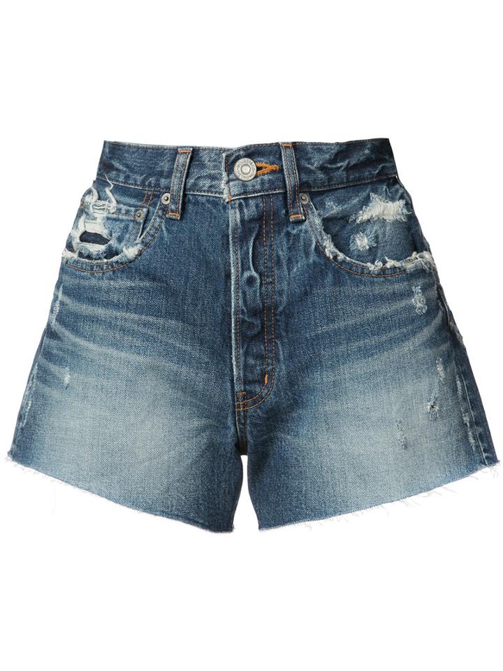 Moussy - Woodside Denim Shorts - Women - Cotton - 25, Blue, Cotton