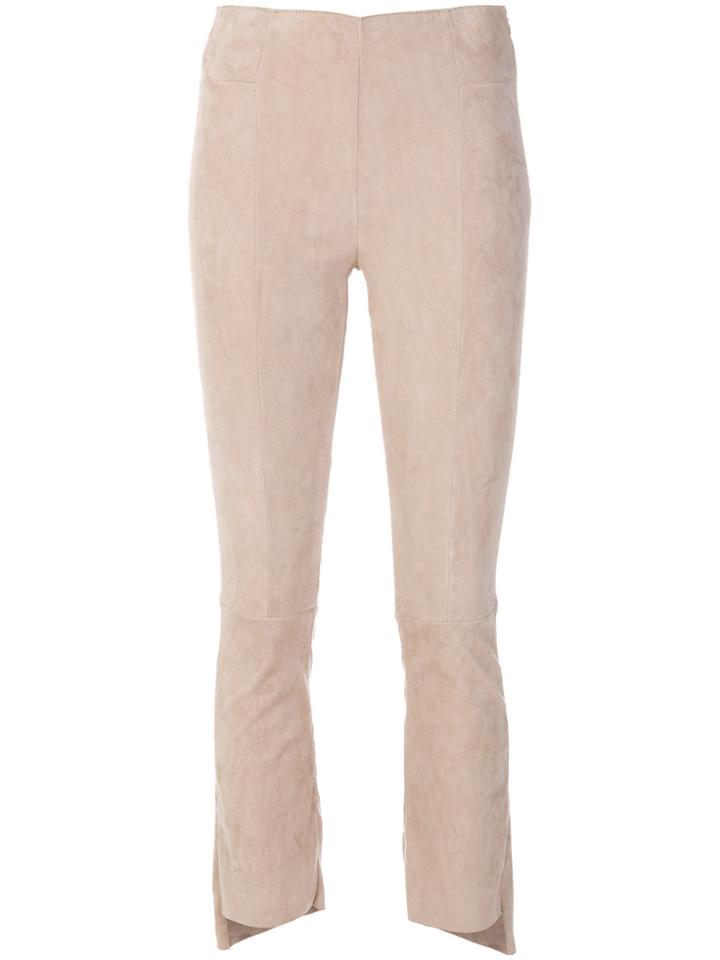 Salvatore Santoro Cropped Leather Leggings - Nude & Neutrals