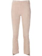 Salvatore Santoro Cropped Leather Leggings - Nude & Neutrals