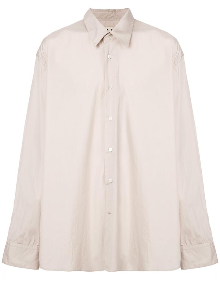 Marni Oversized Buttoned Collar Shirt - Nude & Neutrals