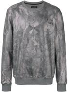 Frankie Morello Metallic Geometric Sweatshirt - Grey