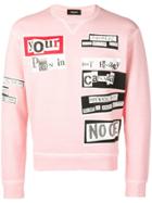 Dsquared2 Newspaper Slogan Print Sweatshirt - Pink