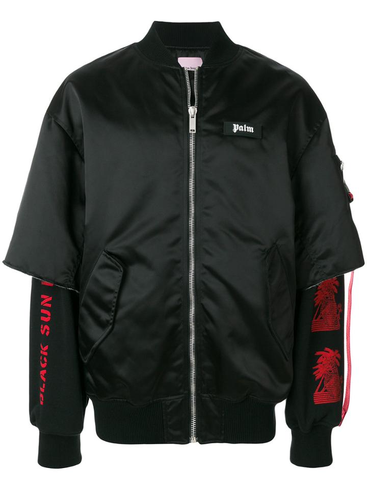 Palm Angels Prayer Bomber Jacket - Black