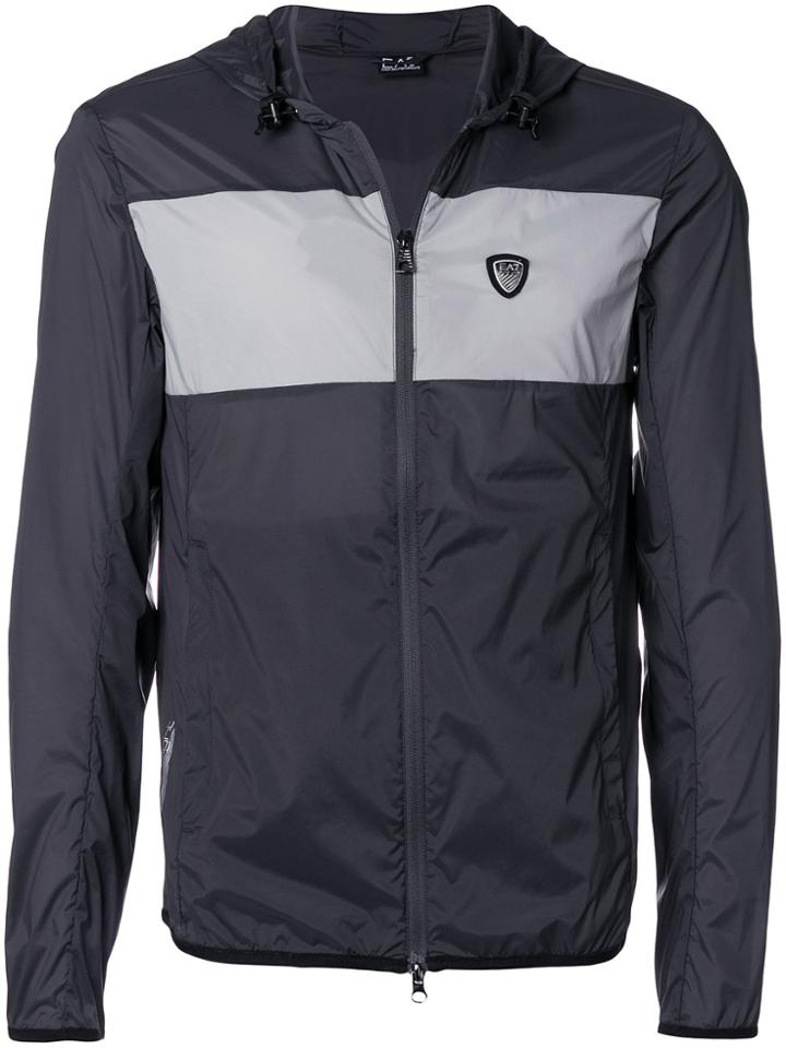 Ea7 Emporio Armani Colour-block Zipped Jacket - Grey