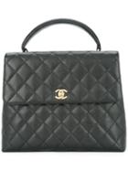 Chanel Pre-owned Quilted Cc Logo Handbag - Black