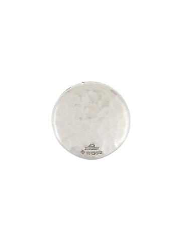 Bunney Round Embossed Brooch - Metallic