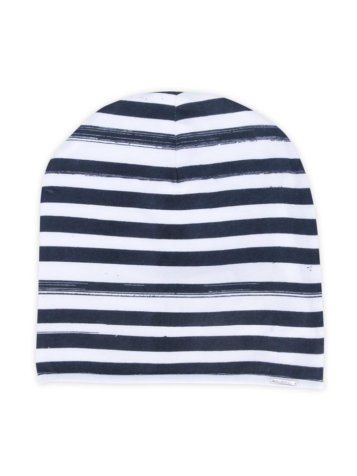 Diesel Kids - Striped Beanie - Kids - Cotton - 46 Cm, White