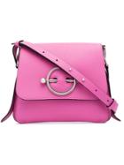 Jw Anderson Disc Pink Leather Cross-body Bag - Pink & Purple