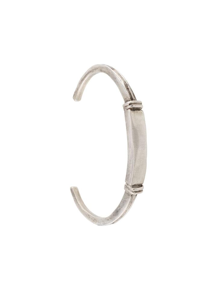 Henson Spine Id Cuff Bracelet - Silver