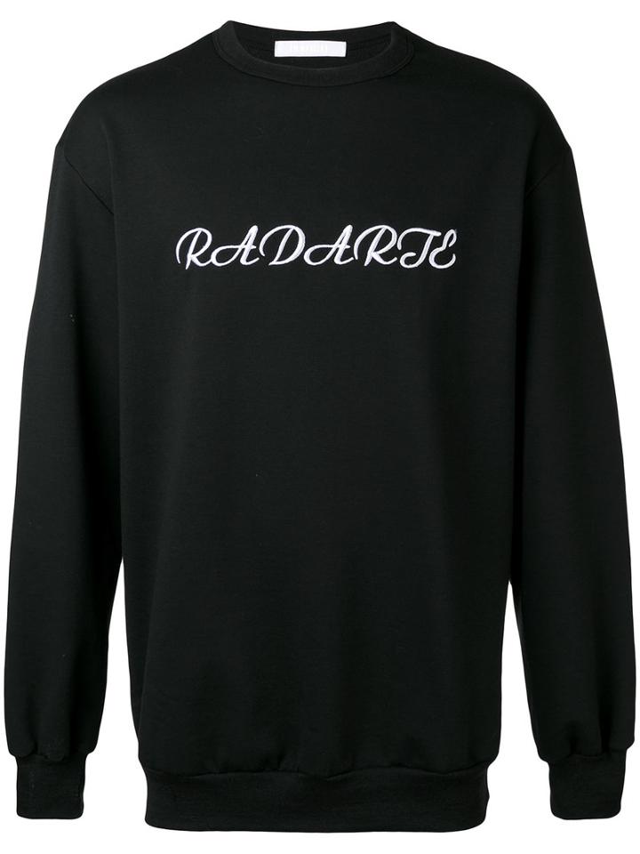 Rodarte - Embroidered Oversized Sweater - Unisex - Cotton/polyester - Xl, Black, Cotton/polyester