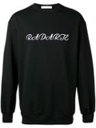 Rodarte - Embroidered Oversized Sweater - Unisex - Cotton/polyester - Xl, Black, Cotton/polyester