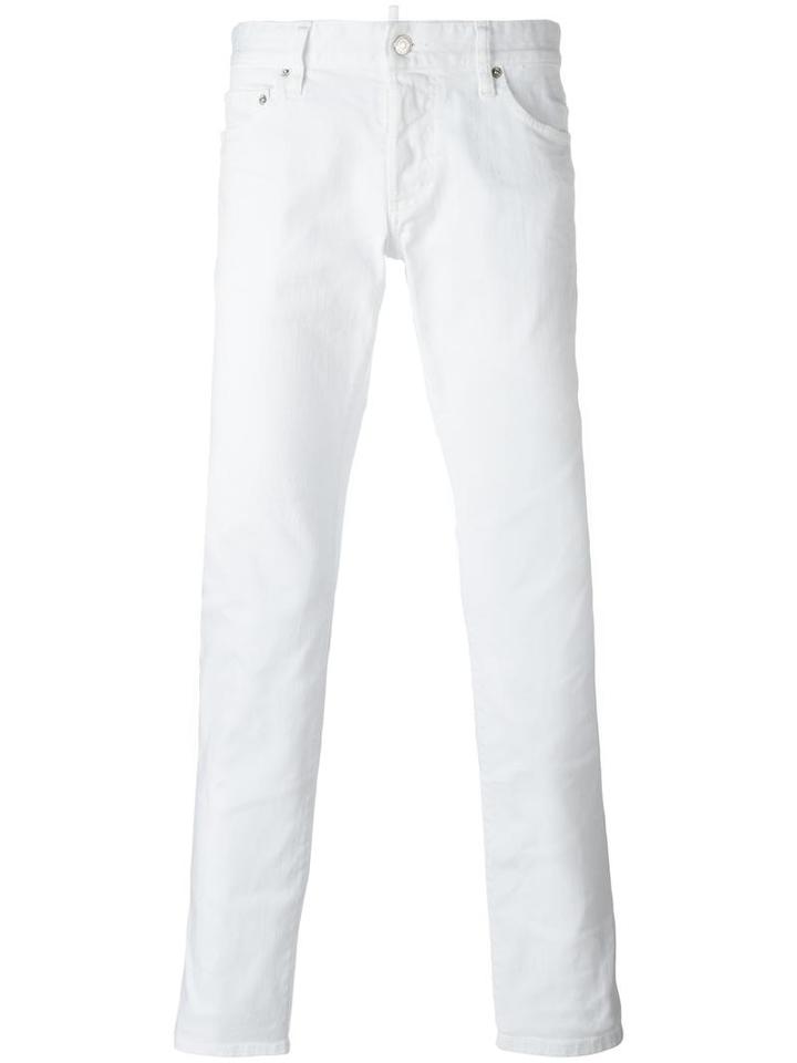 Dsquared2 Slim-fit Jeans, Men's, Size: 44, White, Cotton/spandex/elastane