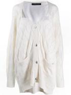 Y/project Sweetheart Neck Cardigan - Neutrals