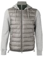 Moncler - Padded Hoodie Jacket - Men - Cotton/polyamide/feather - Xl, Grey, Cotton/polyamide/feather