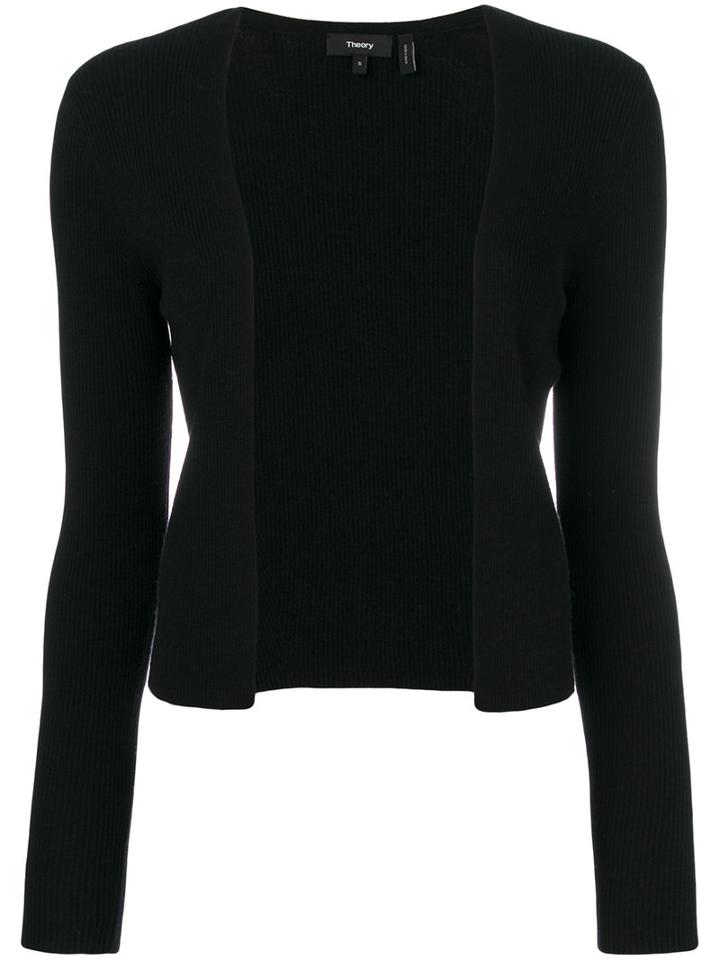 Theory - Open Front Cardigan - Women - Polyester/wool - S, Black, Polyester/wool