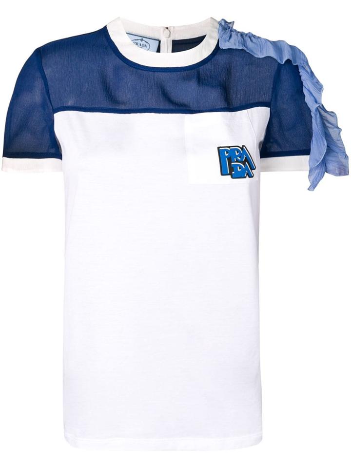 Prada Front Logo T-shirt - White