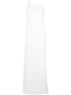 Josie Natori Long Plisse Gown - White
