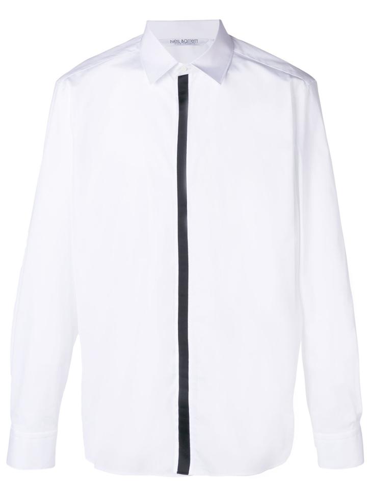 Neil Barrett Contrast Placket Shirt - White
