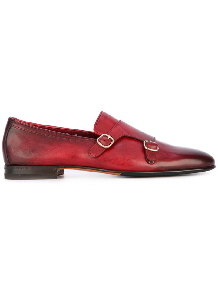 Santoni Gradient Loafers - Red