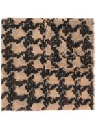 Faliero Sarti Houndstooth Print Scarf - Black