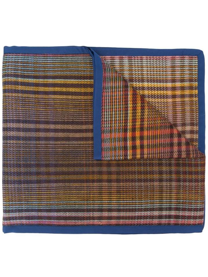 Missoni Check Pattern Scarf - Blue