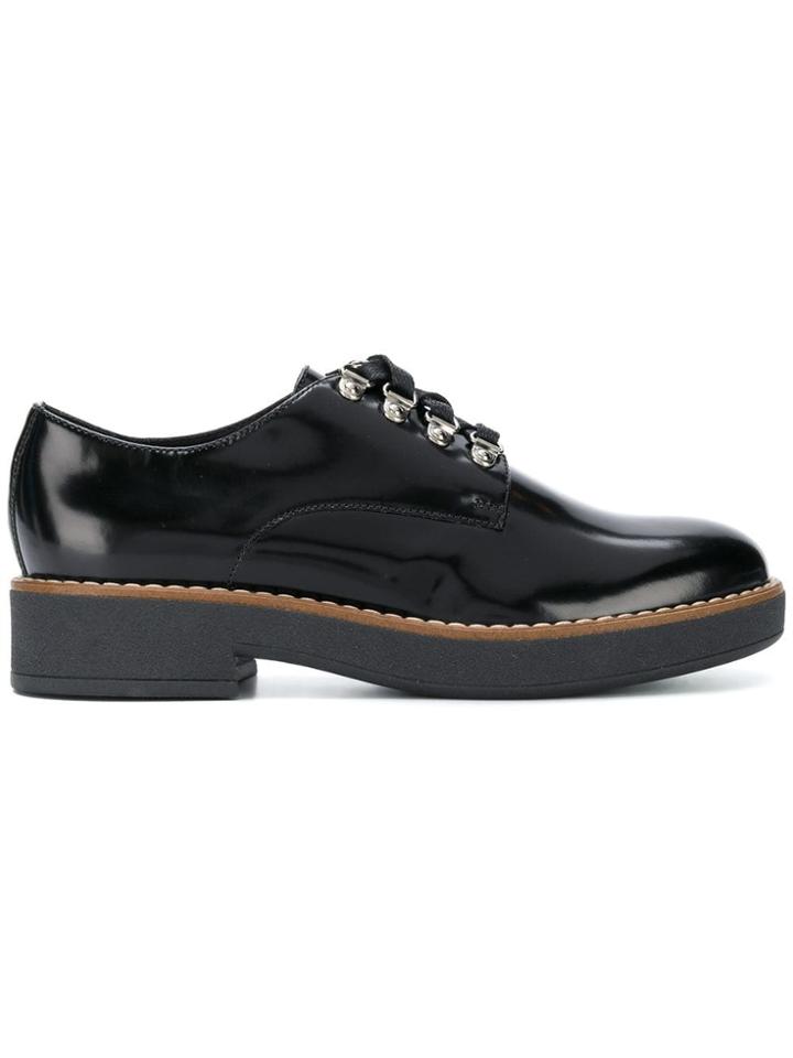 Geox Varnished Lace-up Shoes - Black