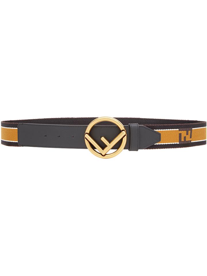 Fendi Round Buckle Belt - Brown