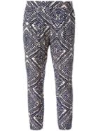 Steffen Schraut Aztec Print Trousers, Women's, Size: 42, Blue, Viscose