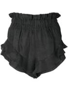Isabel Marant Frilly Shorts - Black