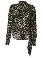 Petar Petrov Becke Polka Dot Open Back Blouse - Black