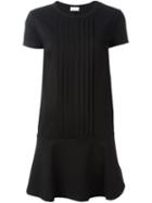 Red Valentino Pleated Front Dress, Women's, Size: S, Black, Viscose/polyamide/spandex/elastane