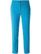 Etro Cropped Trousers, Women's, Size: 40, Blue, Viscose/acetate/spandex/elastane