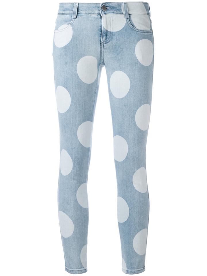 Stella Mccartney Polka Dot Skinny Jeans - Blue