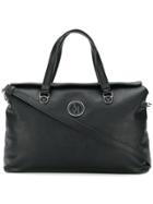 Armani Jeans Logo Plaque Tote - Black