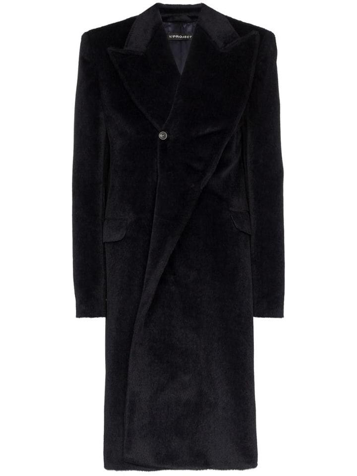 Y/project Wrap-lapel Coat - Blue