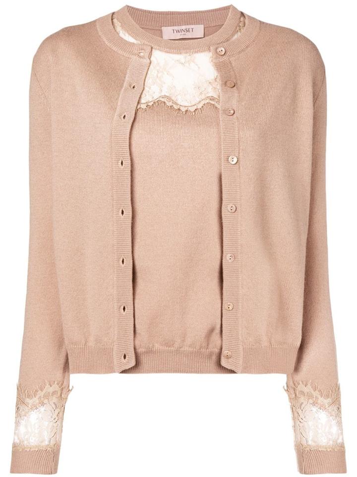 Twin-set Sweater And Cardigan Set - Neutrals