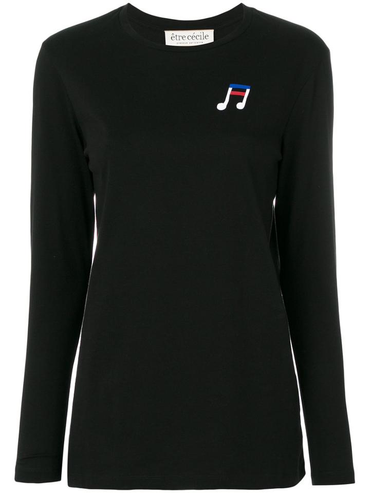 Être Cécile - World Tour Long Sleeve Top - Women - Cotton - M, Black, Cotton